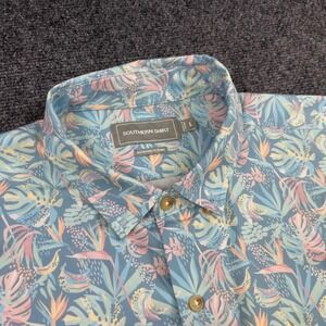 Southern Shirt Tropical Floral Stretch Short Sleeve Button Down Shirt 1W210-1399